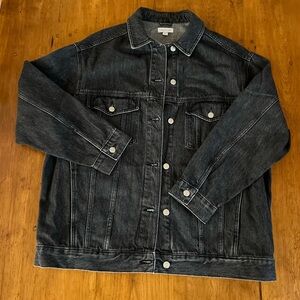 Topshop Black Denim Jacket EUC Oversized